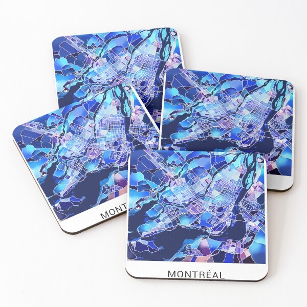 Item preview, Montreal Canada Named City Map - Marine Blue designed and sold by StylishStacks.