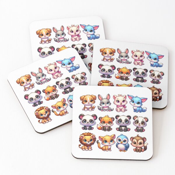 Item preview, cute animal sticker pack designed and sold by DigiHouse.