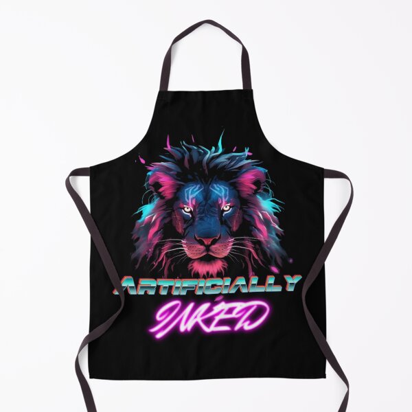 Item preview, Luminous Roar: Retrowave Neon Pink and Cyan Lion Graphic Tee designed and sold by Artificially Inked.