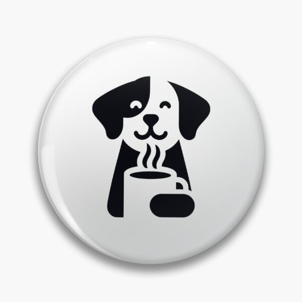 Item preview, Dog Icon Drinking Coffee  designed and sold by SnuggleSafari.