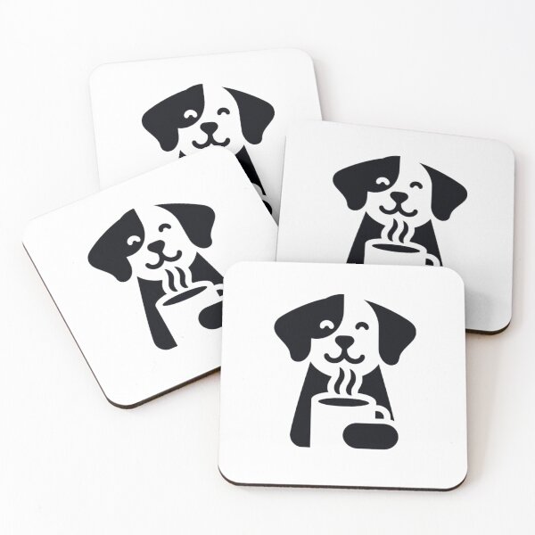 Item preview, Dog Icon Drinking Coffee  designed and sold by SnuggleSafari.