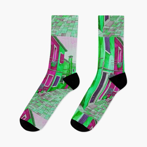 Item preview, Burano in Neon Digital Sketch designed and sold by zolarche.