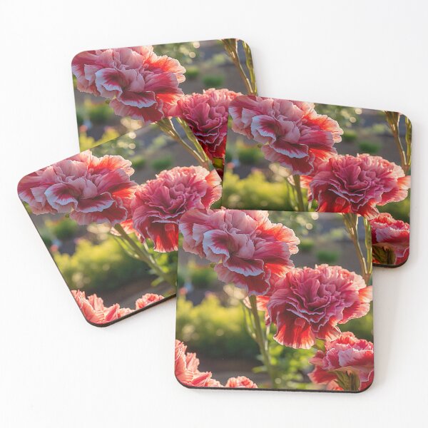 Item preview, Carnation Tile 002 - Ruffled Rainbows in Floral Clusters designed and sold by TheBrainArt.