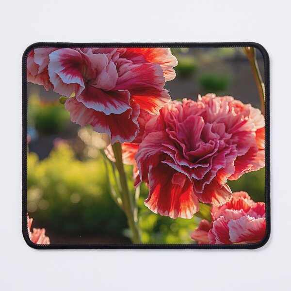 Item preview, Carnation Tile 002 - Ruffled Rainbows in Floral Clusters designed and sold by TheBrainArt.