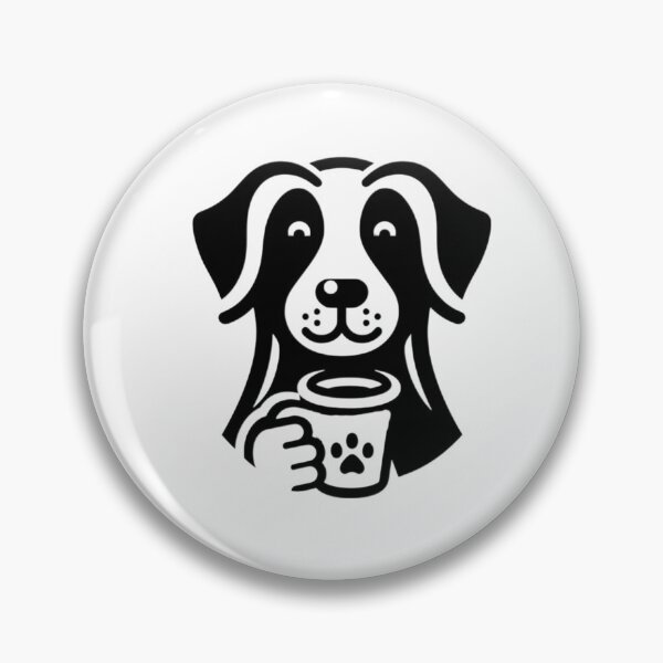Item preview, Dog Icon Drinking Coffee  designed and sold by SnuggleSafari.