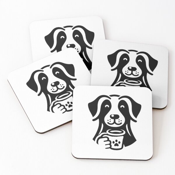 Item preview, Dog Icon Drinking Coffee  designed and sold by SnuggleSafari.