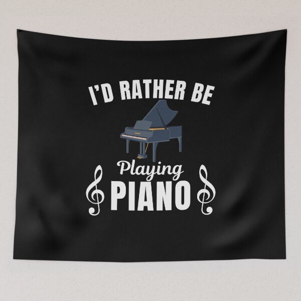 Item preview, I'd rather be playing the piano, funny piano musical instrument player saying designed and sold by NBSStore.