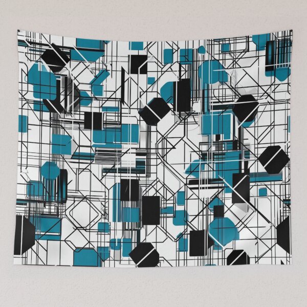 Item preview, Quantum Complexity - Geometric Monochrome Light Blue designed and sold by kaliguy17.