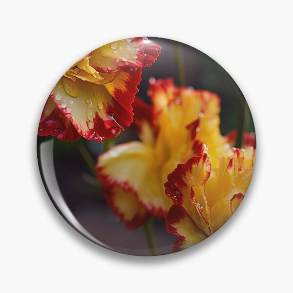 Item preview, Carnation Tile 001 - Ruffled Rainbows in Floral Clusters designed and sold by TheBrainArt.