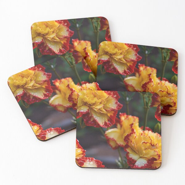 Item preview, Carnation Tile 001 - Ruffled Rainbows in Floral Clusters designed and sold by TheBrainArt.