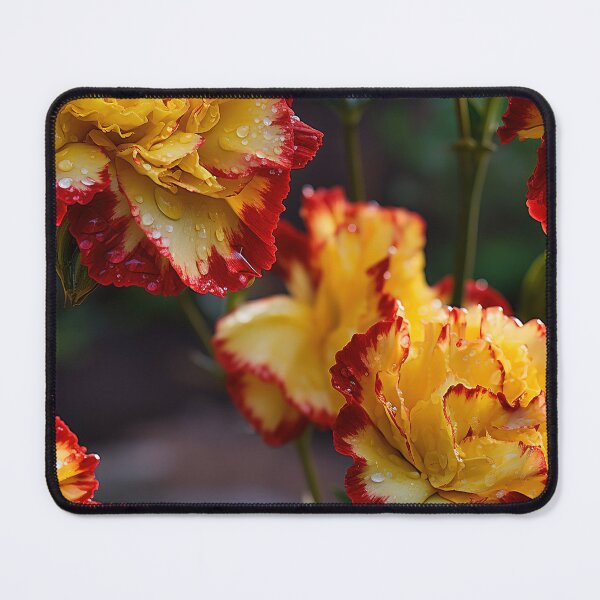 Item preview, Carnation Tile 001 - Ruffled Rainbows in Floral Clusters designed and sold by TheBrainArt.