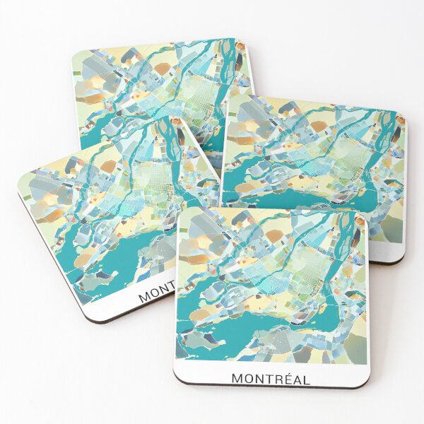 Item preview, Montreal Canada Named City Map - Pastel Color Scheme designed and sold by StylishStacks.