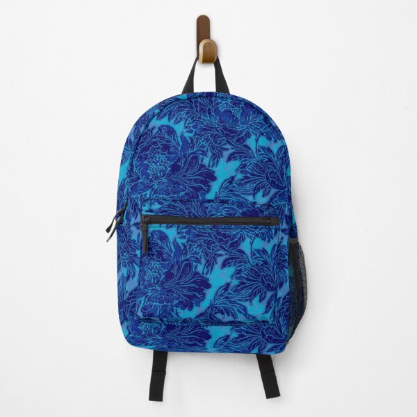 Item preview, Peonies pattern dark cyan designed and sold by Alessandro Remo Mazzoni Remotextiles.