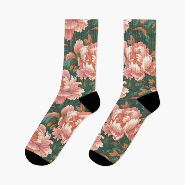 Artikelvorschau, Rosa Pfirsichflaum mit Pfingstrosenmuster entworfen und verkauft von Alessandro Remo Mazzoni Remotextiles.