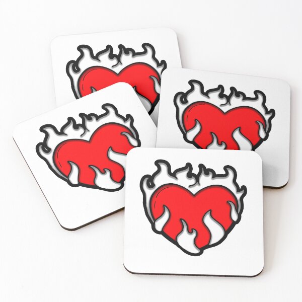 Item preview, heart in fire designed and sold by MonkiFlipp.