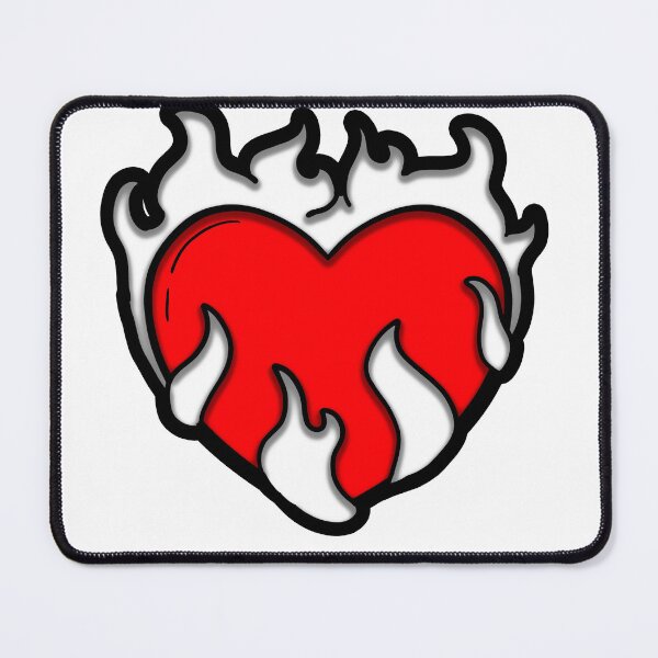 Item preview, heart in fire designed and sold by MonkiFlipp.