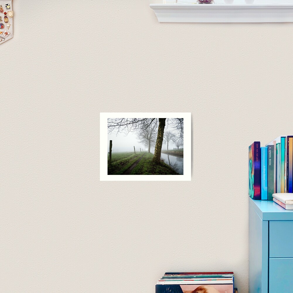 trees in the mist Art Print
