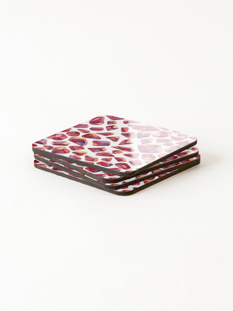 Thumbnail 4 of 5, Coasters (Set of 4), Red ruby designed and sold by CreativeSparkzz.