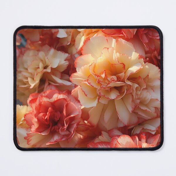 Item preview, Carnation Tile 006 - Ruffled Rainbows in Floral Clusters designed and sold by TheBrainArt.