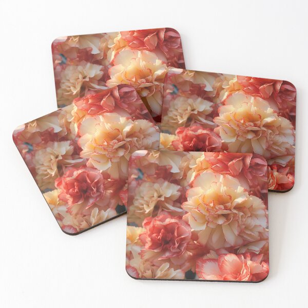 Item preview, Carnation Tile 006 - Ruffled Rainbows in Floral Clusters designed and sold by TheBrainArt.