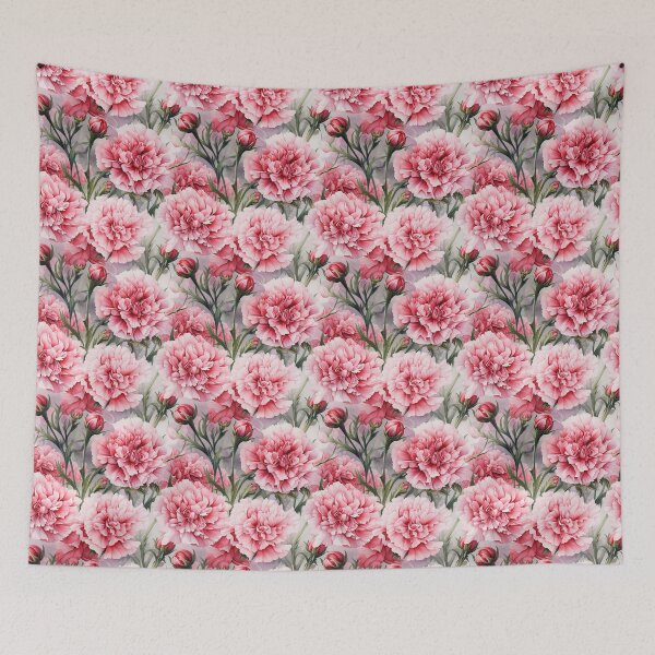 Item preview, Carnation Tile 008 - Ruffled Rainbows in Floral Clusters designed and sold by TheBrainArt.