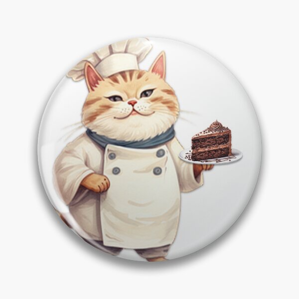 Item preview, Whiskered Confectioner: Chef Cat with Cake designed and sold by GAGO5.