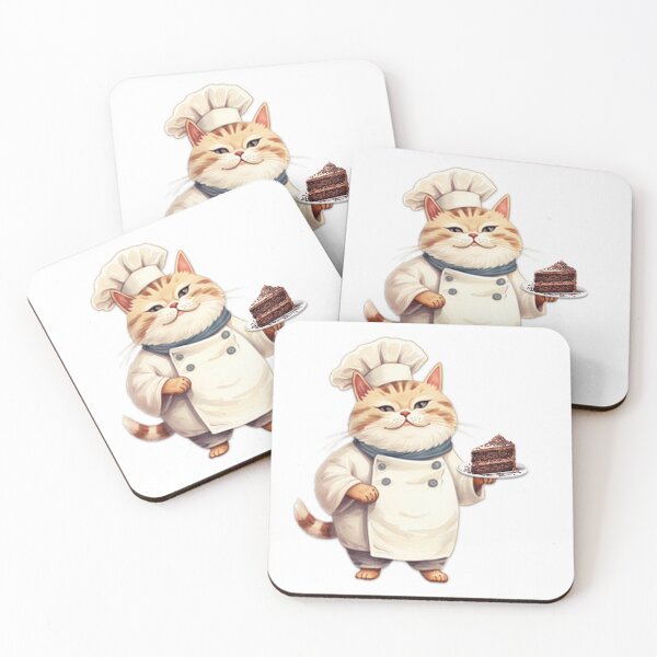 Item preview, Whiskered Confectioner: Chef Cat with Cake designed and sold by GAGO5.