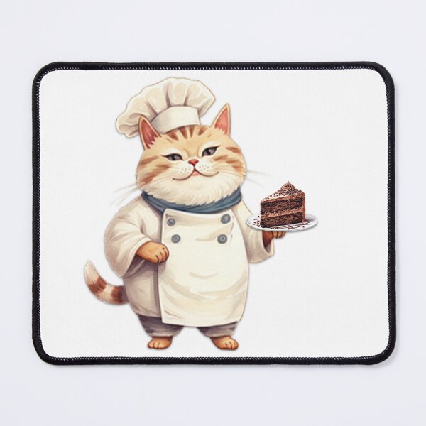 Item preview, Whiskered Confectioner: Chef Cat with Cake designed and sold by GAGO5.