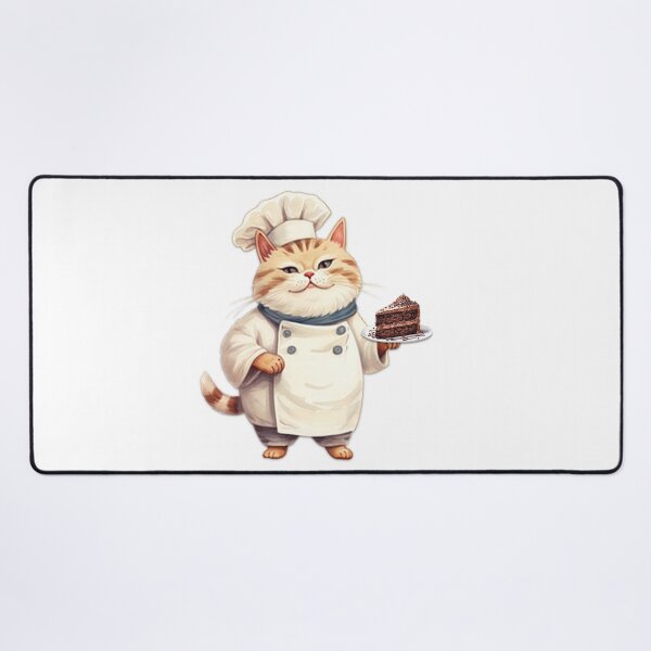 Item preview, Whiskered Confectioner: Chef Cat with Cake designed and sold by GAGO5.