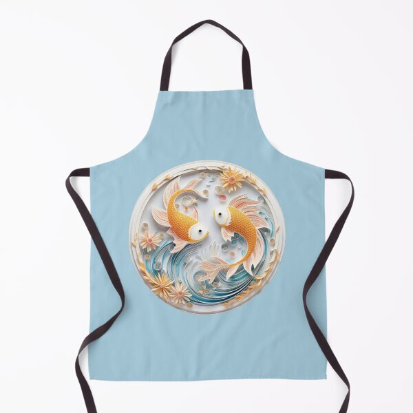 Item preview, Pisces Fishes - Orange and Blue - Quilled Paper Artwork designed and sold by Food Lover Art.