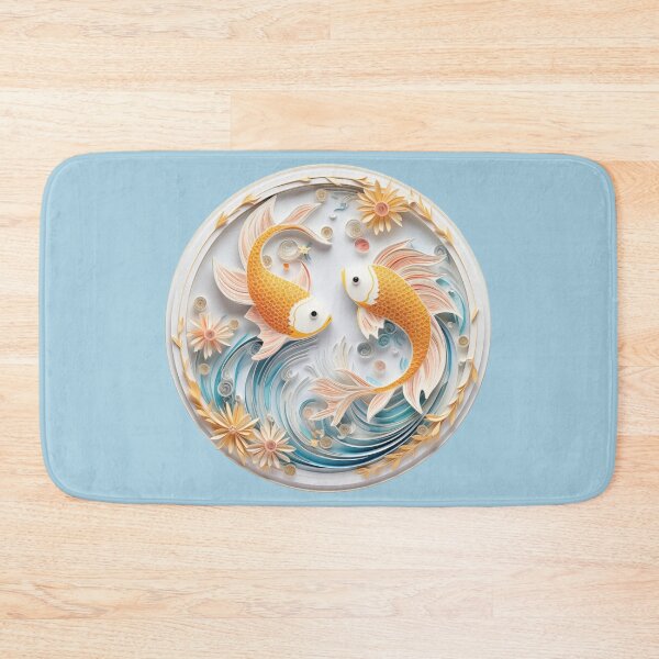 Item preview, Pisces Fishes - Orange and Blue - Quilled Paper Artwork designed and sold by Food Lover Art.