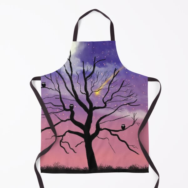 Item preview, tree of life pictures with cute owls on a moonlit night designed and sold by wrightsonarts.