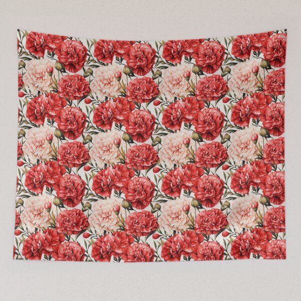 Item preview, Carnation Tile 009 - Ruffled Rainbows in Floral Clusters designed and sold by TheBrainArt.