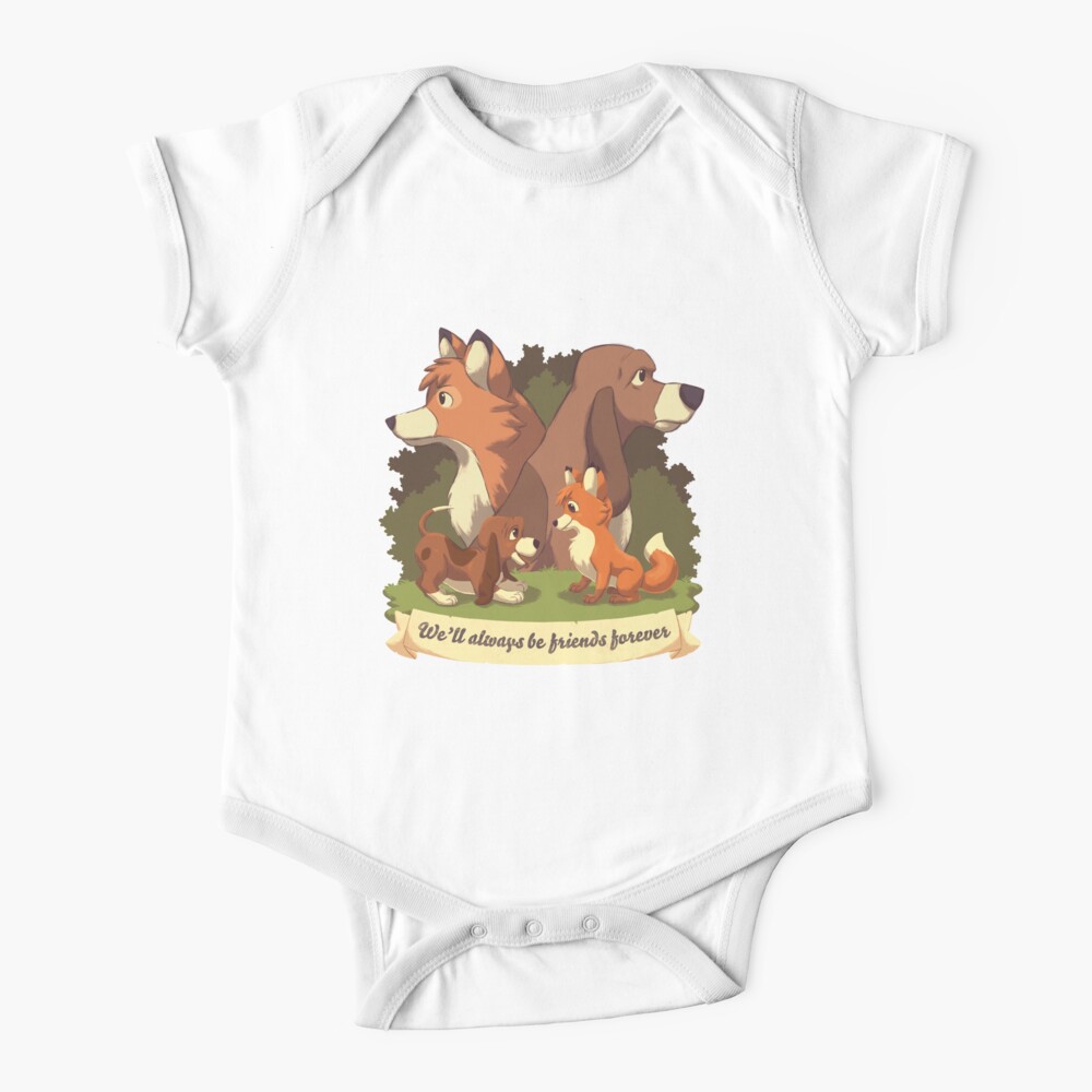 We ll Always Be Friends Forever // Red Fox, Hound Dog, 80s Kid, BFF Baby One-Piece
