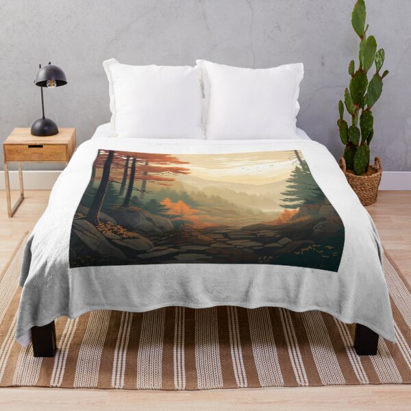 Item preview, Tranquil Autumn Hike Through the Misty Forest designed and sold by Shirtastically.