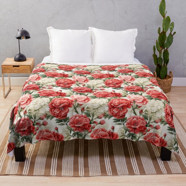 Item preview, Carnation Tile 010 - Ruffled Rainbows in Floral Clusters designed and sold by TheBrainArt.