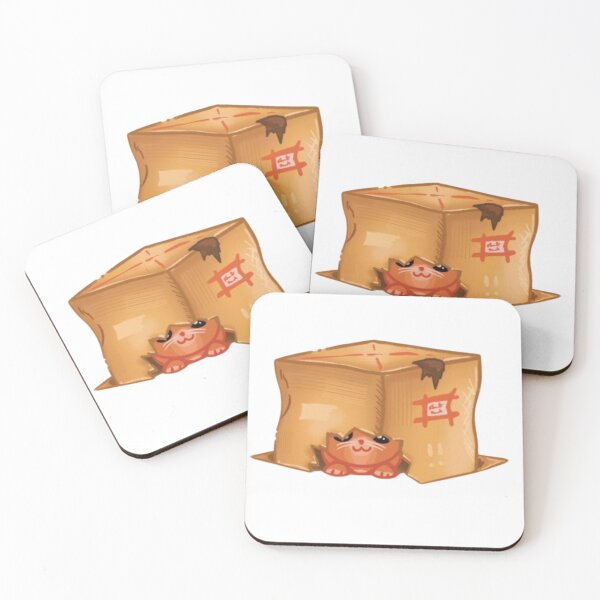 Item preview, Cat Hidding In Box | Sticker, Mug designed and sold by NicolasGlowArt.