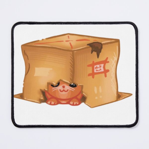 Item preview, Cat Hidding In Box | Sticker, Mug designed and sold by NicolasGlowArt.