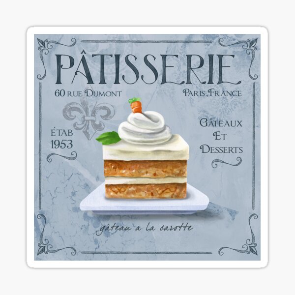 Item preview, French Patisserie Art, Carrot Cake designed and sold by FionaStokes.