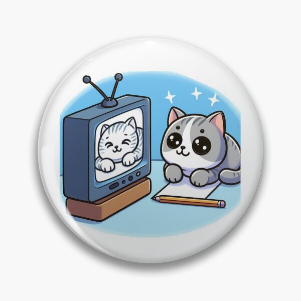 Item preview, A kitten is watching TV designed and sold by liugr-dl.