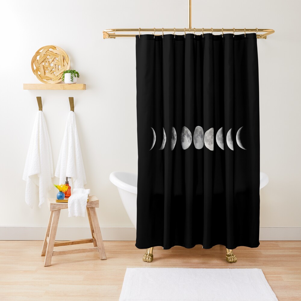 Moon phases Shower Curtain