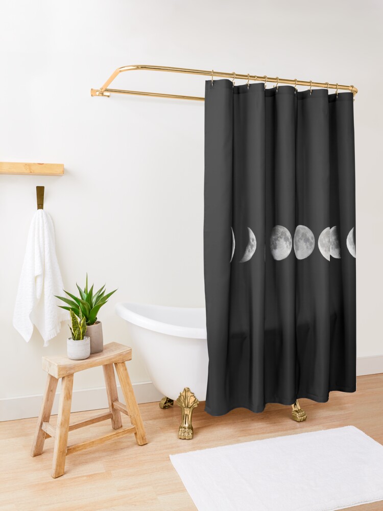 Alternate view of Moon phases Shower Curtain