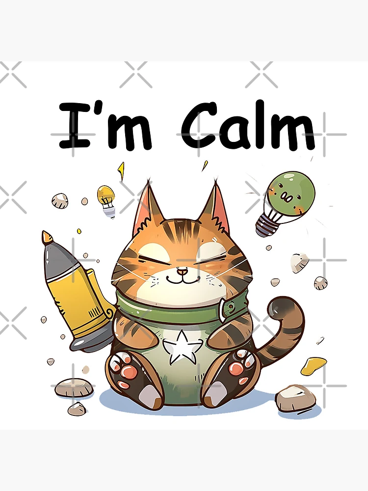 Thumbnail 4 of 4, Clock, Cat Calm designed and sold by Ryslissa.