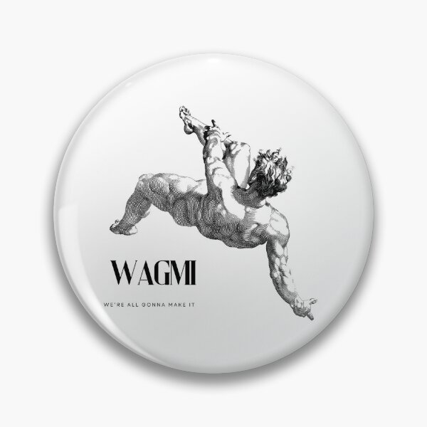 Item preview, WAGMI We're All Gonna Make It Greek God Falling designed and sold by kylmllr101684.