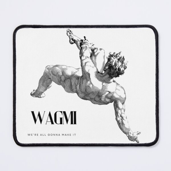Item preview, WAGMI We're All Gonna Make It Greek God Falling designed and sold by kylmllr101684.