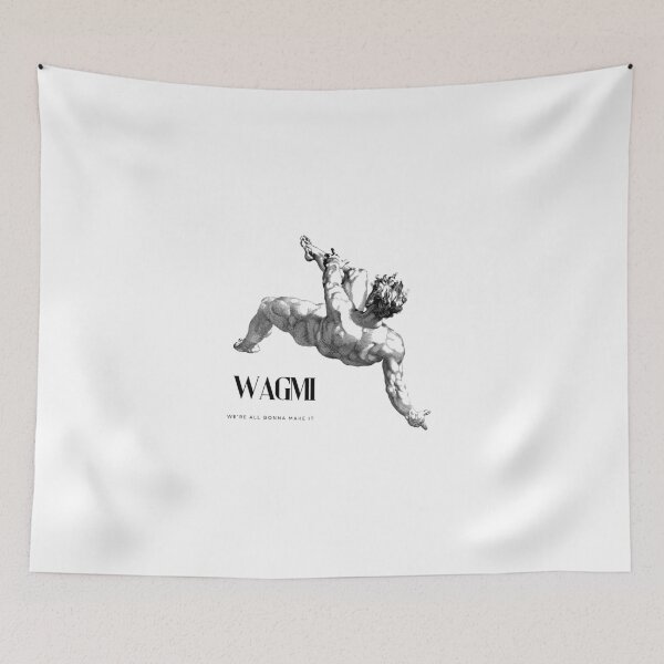 Item preview, WAGMI We're All Gonna Make It Greek God Falling designed and sold by kylmllr101684.