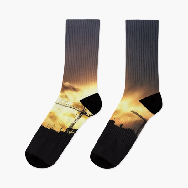 Item preview, Construction crane, Sunset Artwork, Sunset Photo designed and sold by IdoFriedmanArt.