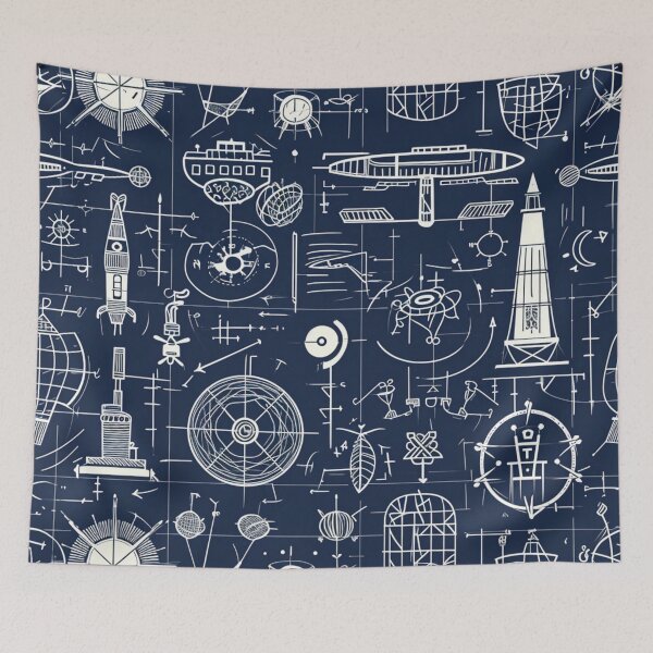 Item preview, Inventive Genius - Blueprint Minimalism Navy Edition designed and sold by kaliguy17.