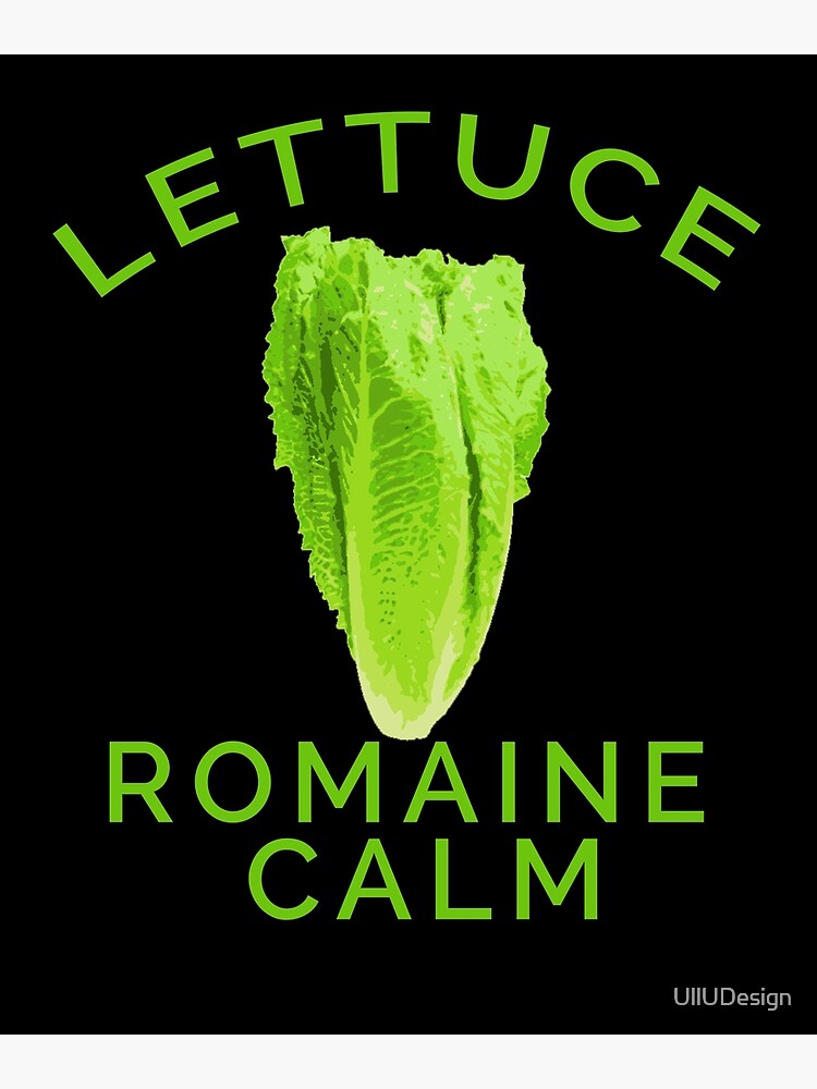 "Lettuce Romaine Calm" Poster for Sale by UllUDesign Redbubble