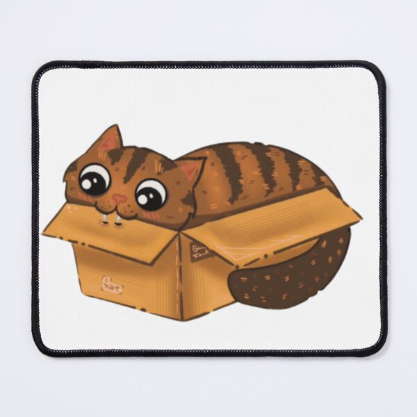 Item preview, Brown Cat In Box | Sticker, Mug designed and sold by NicolasGlowArt.
